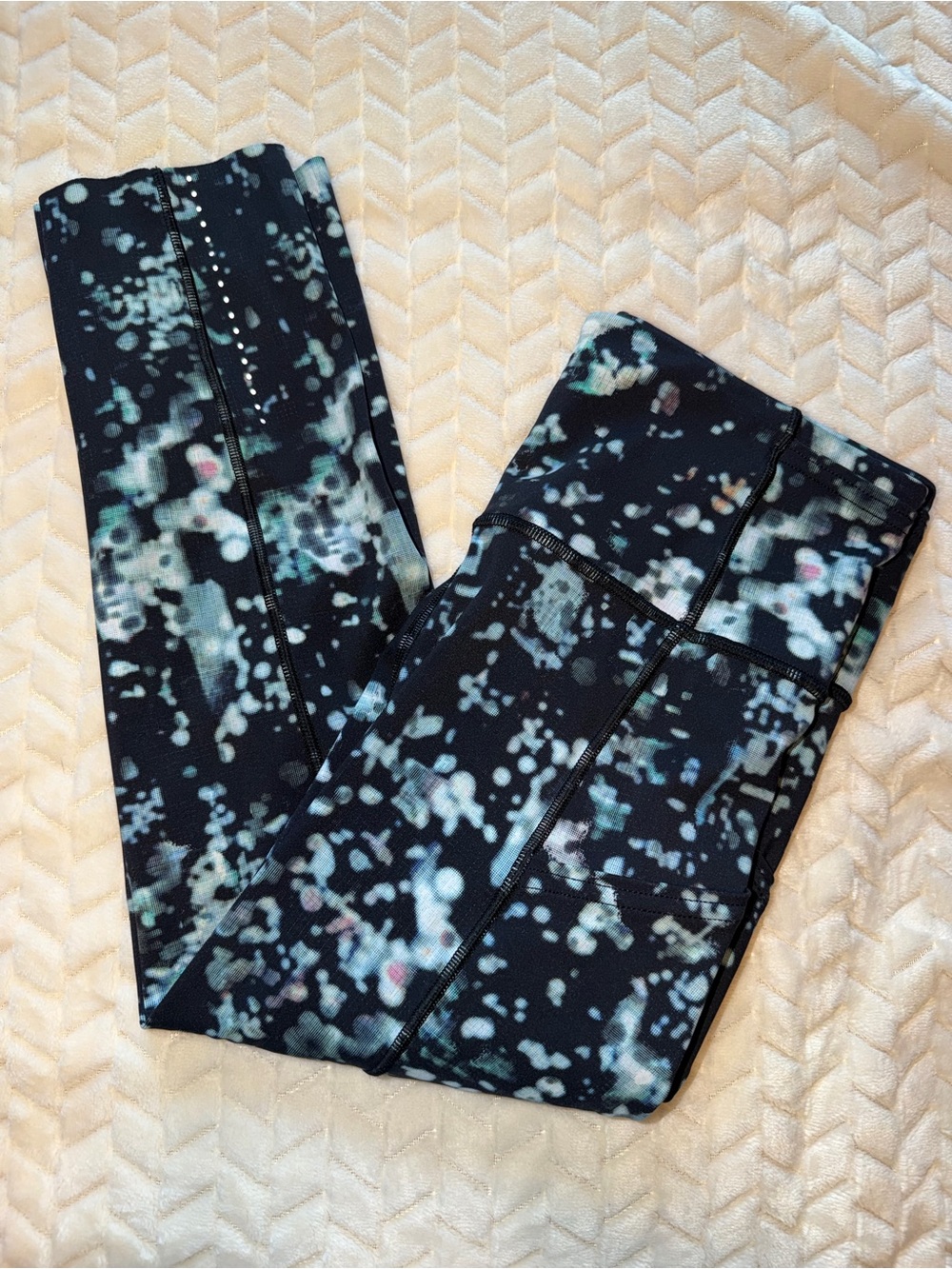 Lululemon Fast & Free Crop 19" Pixel Haze Multi Black Size 4